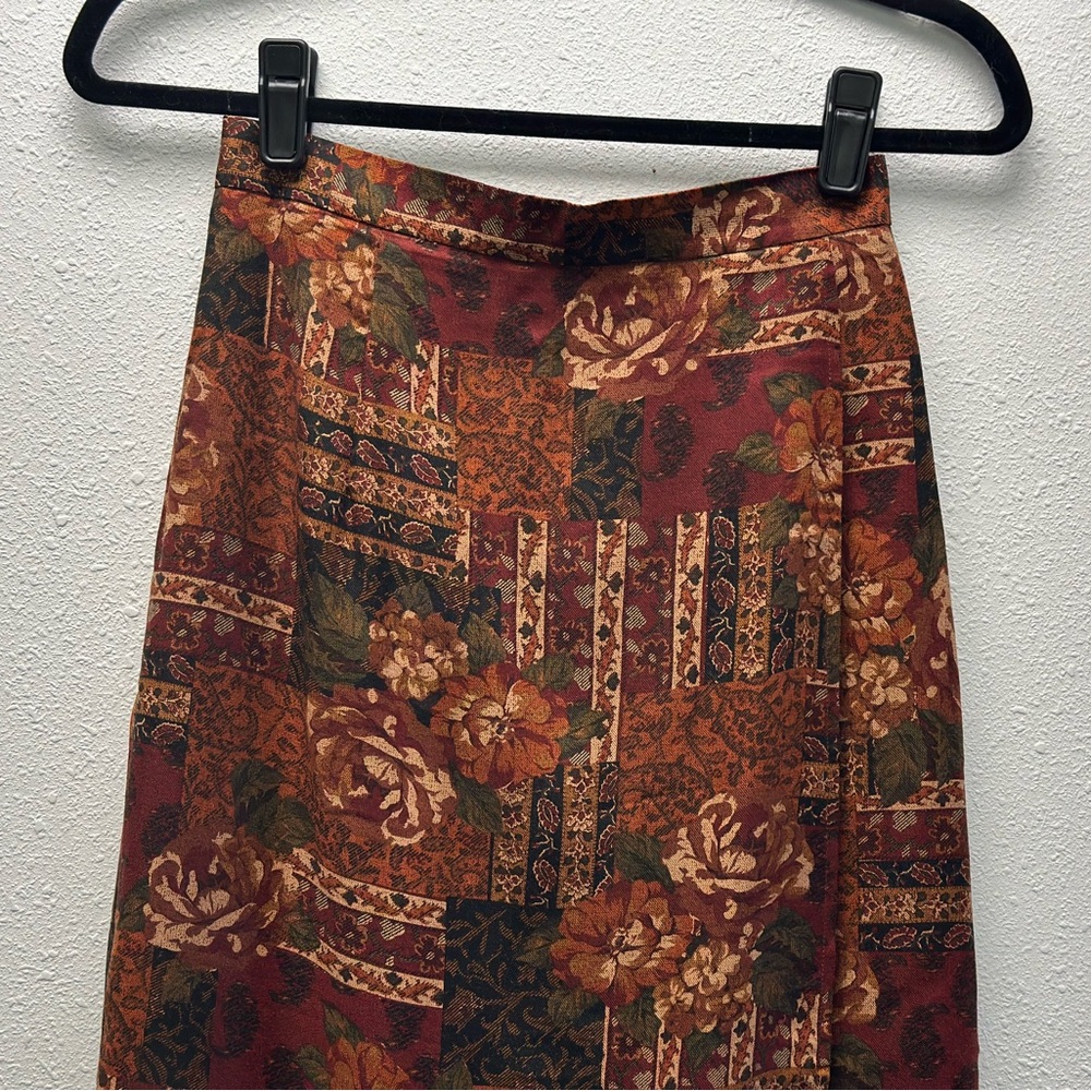 Talbots Multicolor Patchwork Maxi Skirt - image 2